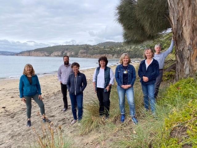 Some of the TCA committee members at Taroona Beach
